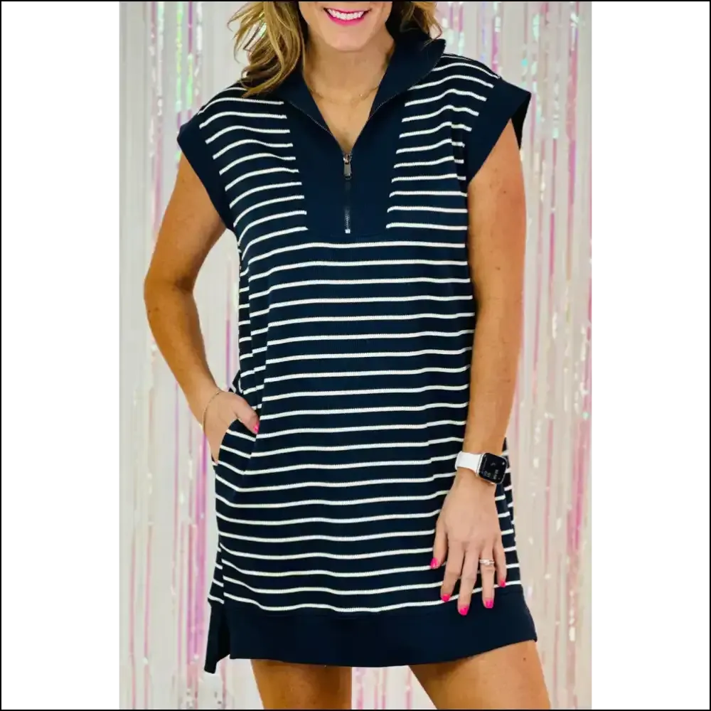 Navy Blue Striped Dress: Dangerously Cute, ! 💙 Needful Things