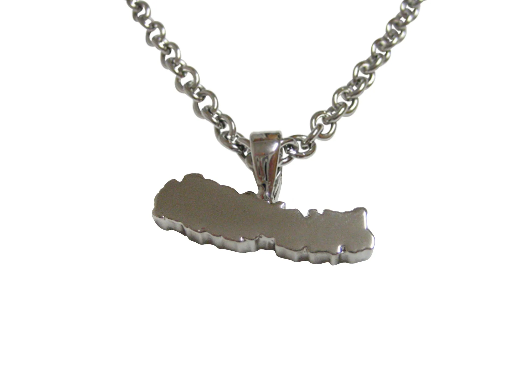 Nepal Map Shape Pendant Necklace