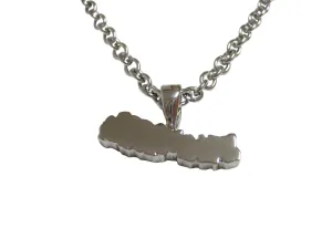 Nepal Map Shape Pendant Necklace