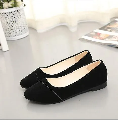 new flat single shoes female  work shoes round head women's shoes