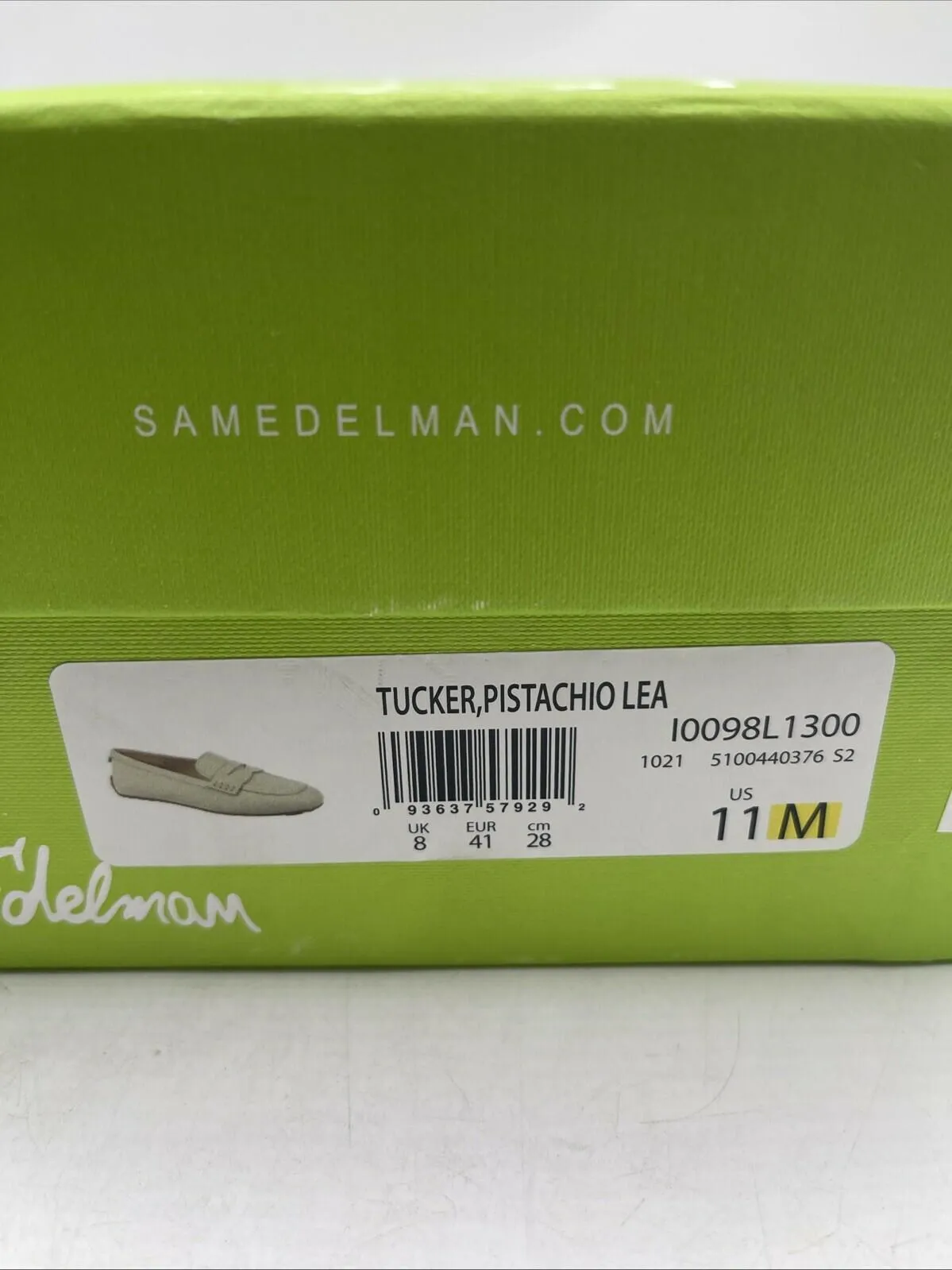 NWB Sam Edelman Women's Tucker Loafer Pistachio Lea Size 11M