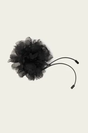 Nyla Flower Choker in Black