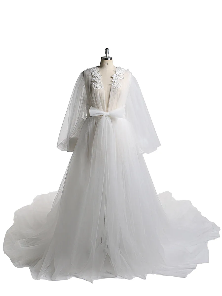 Off White Maternity Dress for Baby Show Photography Dresses Props