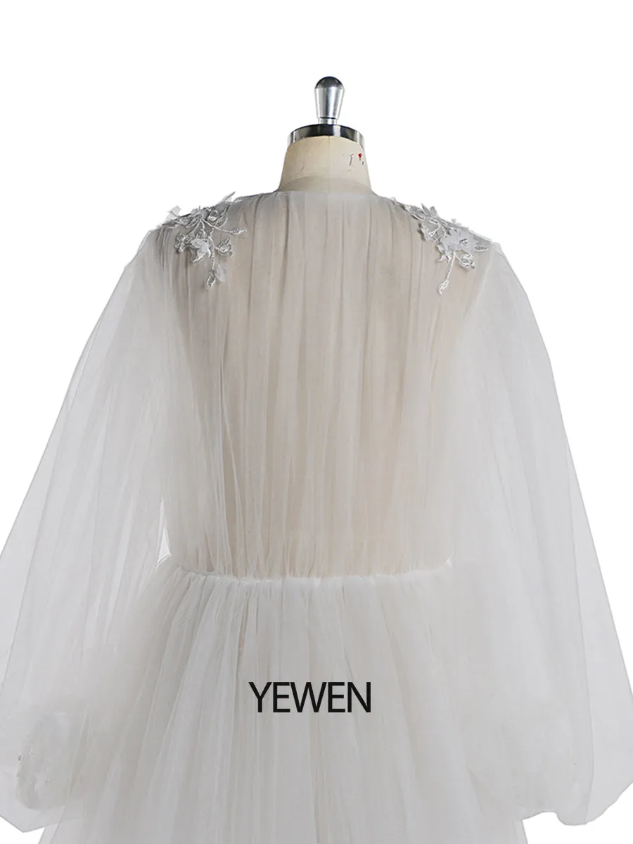 Off White Maternity Dress for Baby Show Photography Dresses Props