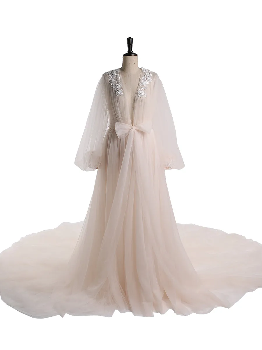 Off White Maternity Dress for Baby Show Photography Dresses Props