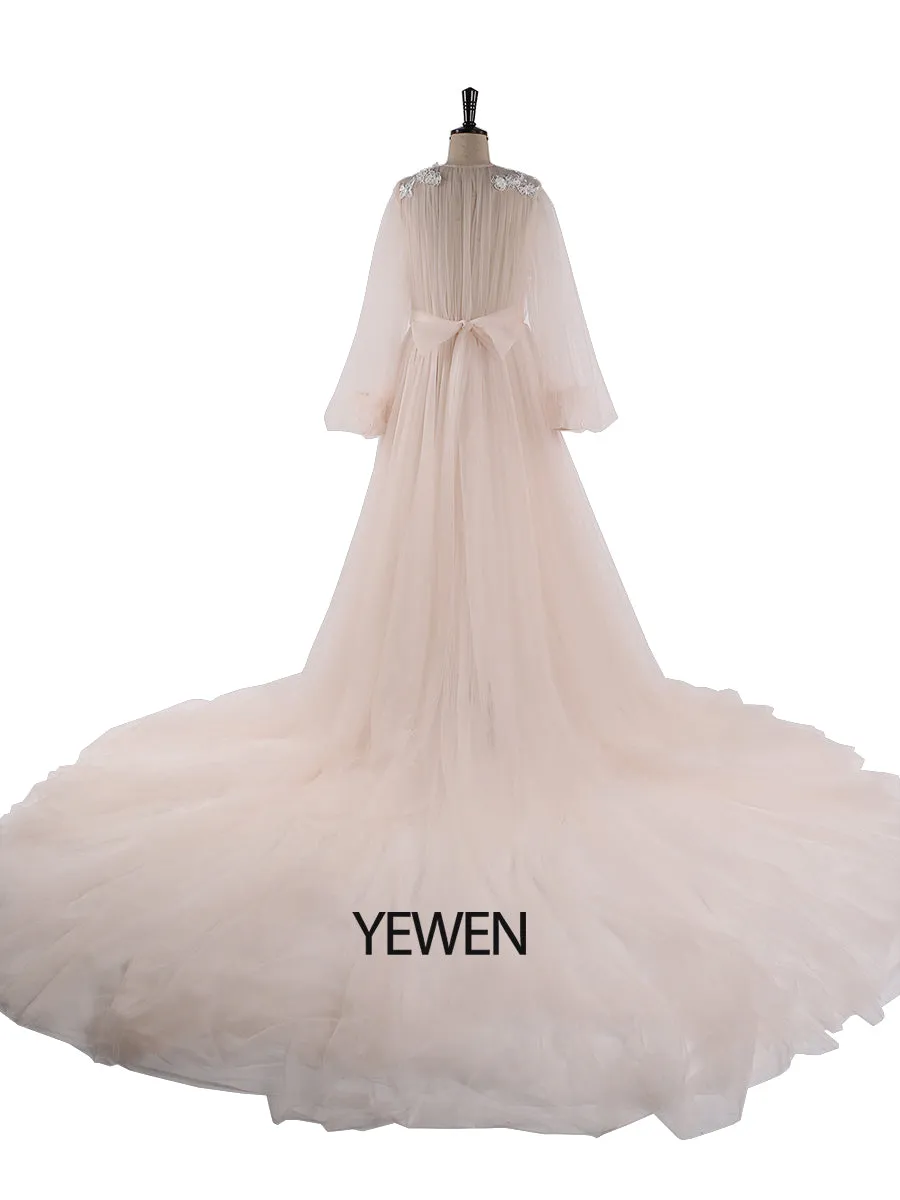 Off White Maternity Dress for Baby Show Photography Dresses Props