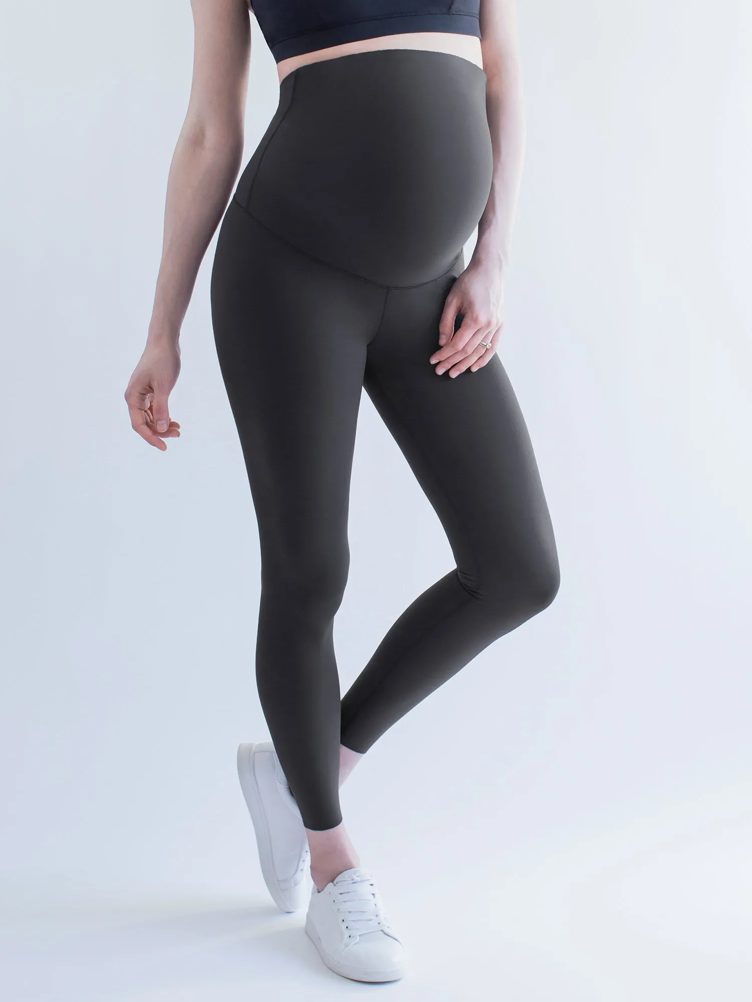 OVER THE BUMP MATERNITY SHAPE PANTS, LIMESTONE