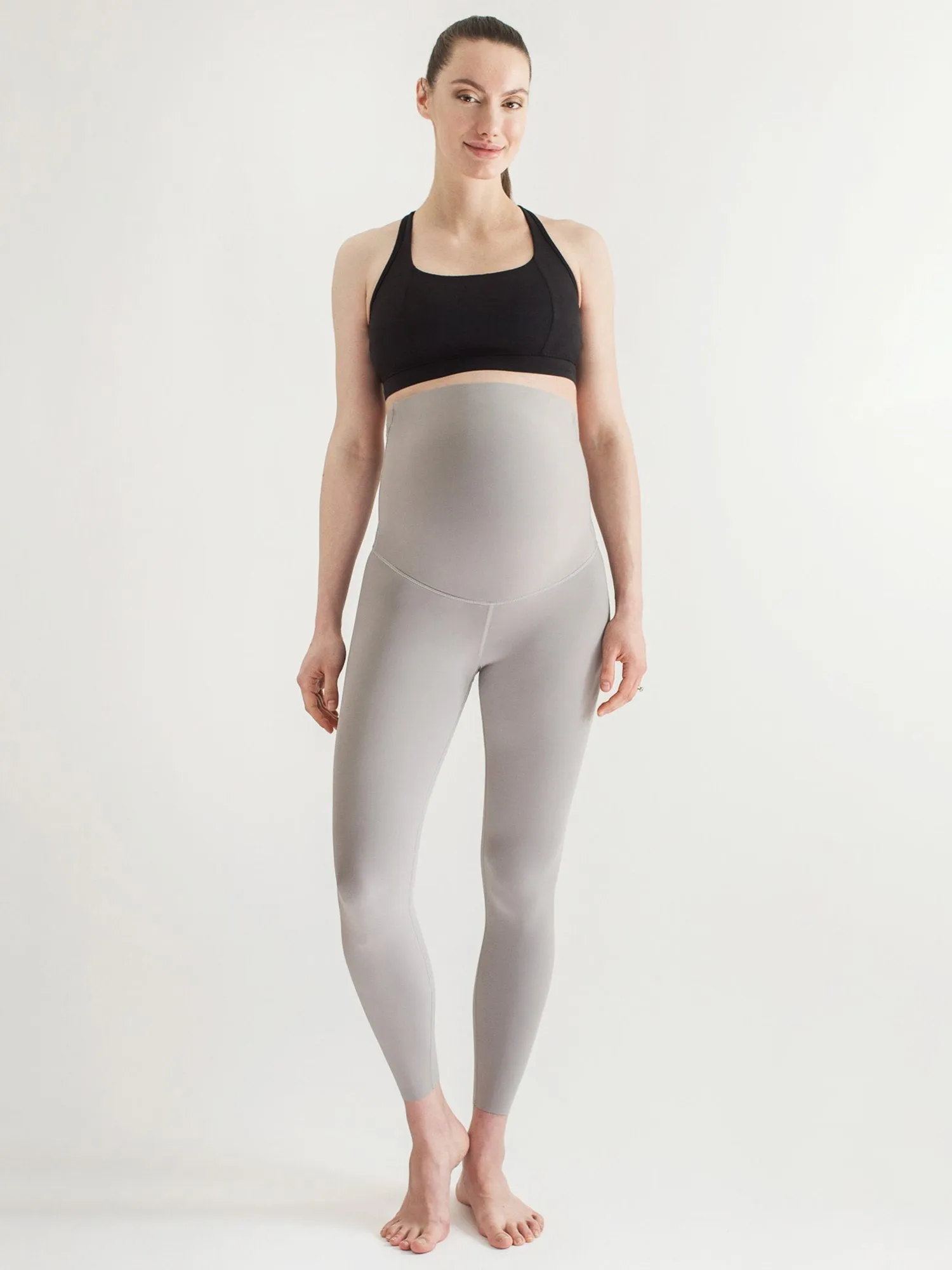 OVER THE BUMP MATERNITY SHAPE PANTS, LUNAR GREY
