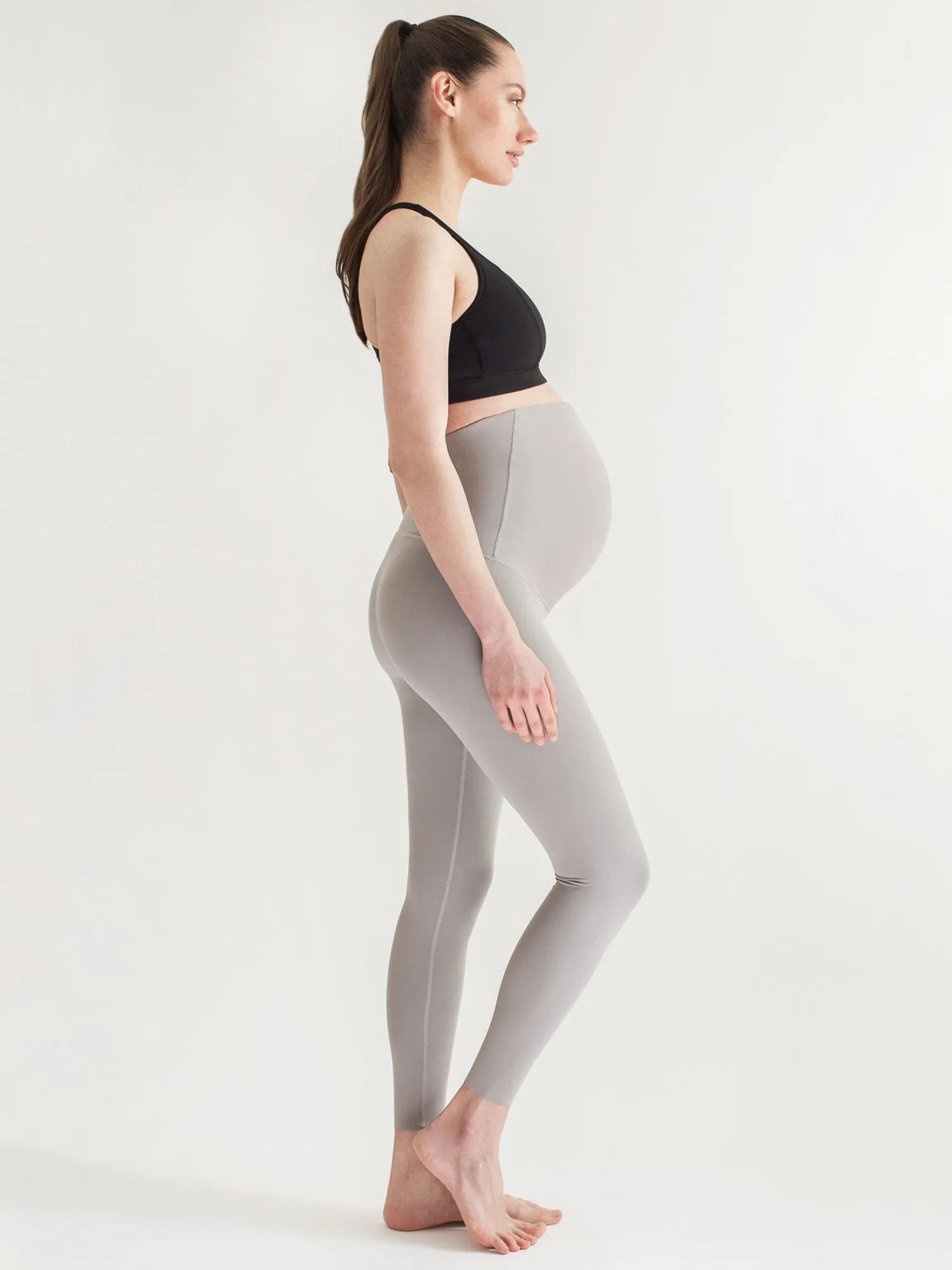 OVER THE BUMP MATERNITY SHAPE PANTS, LUNAR GREY