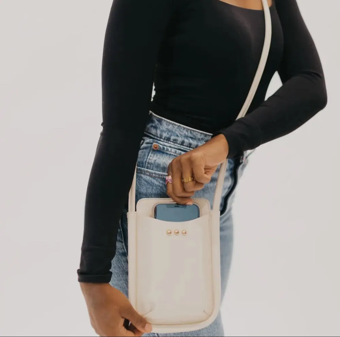 Parker Phone Crossbody Bag | Cream