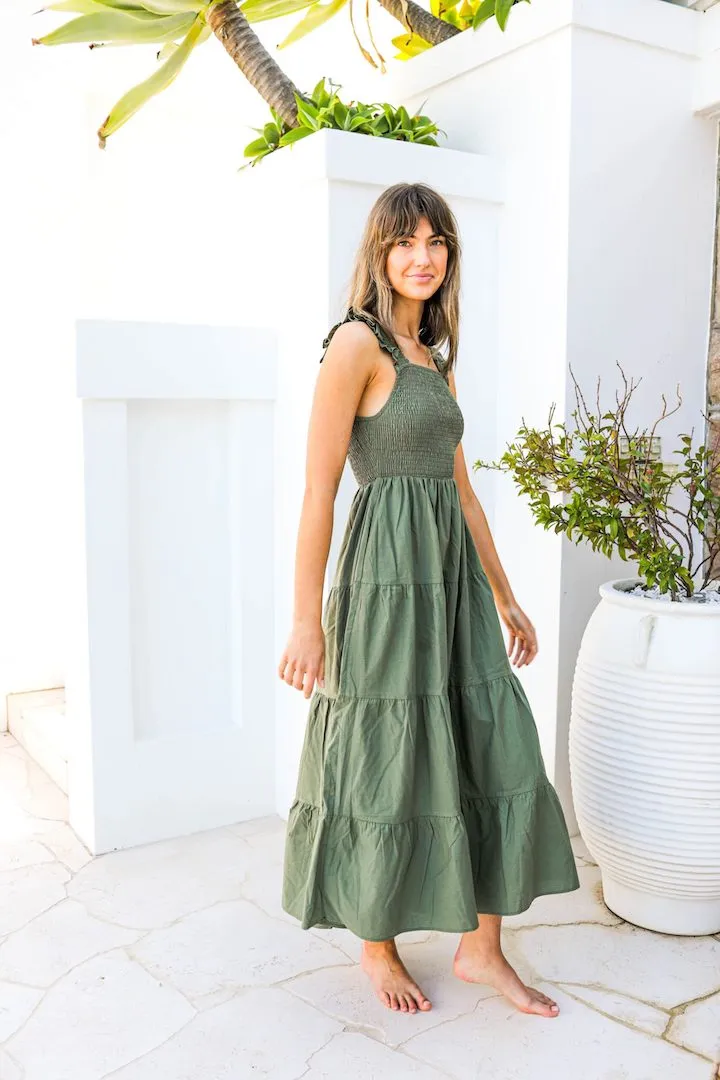 Pauline Maxi Shirred Bust Dress