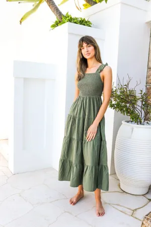 Pauline Maxi Shirred Bust Dress