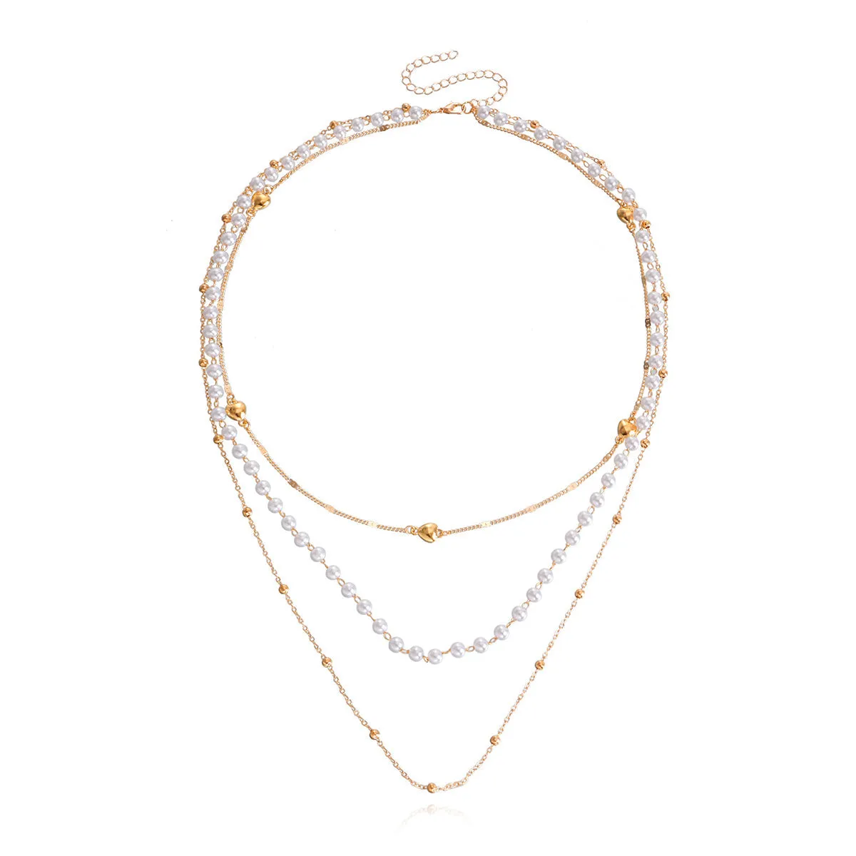 Pearl & 18K Gold-Plated Layered Necklace