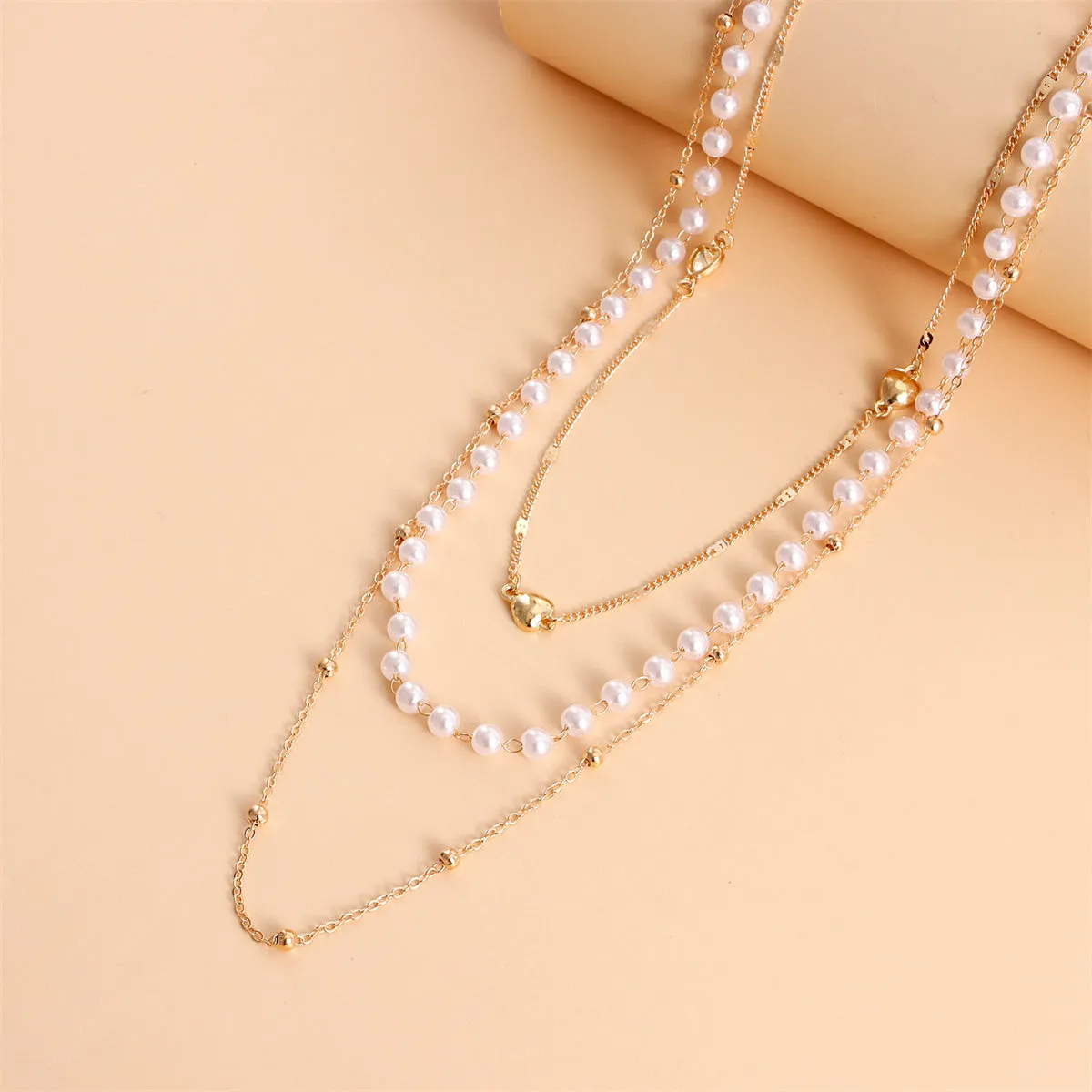 Pearl & 18K Gold-Plated Layered Necklace