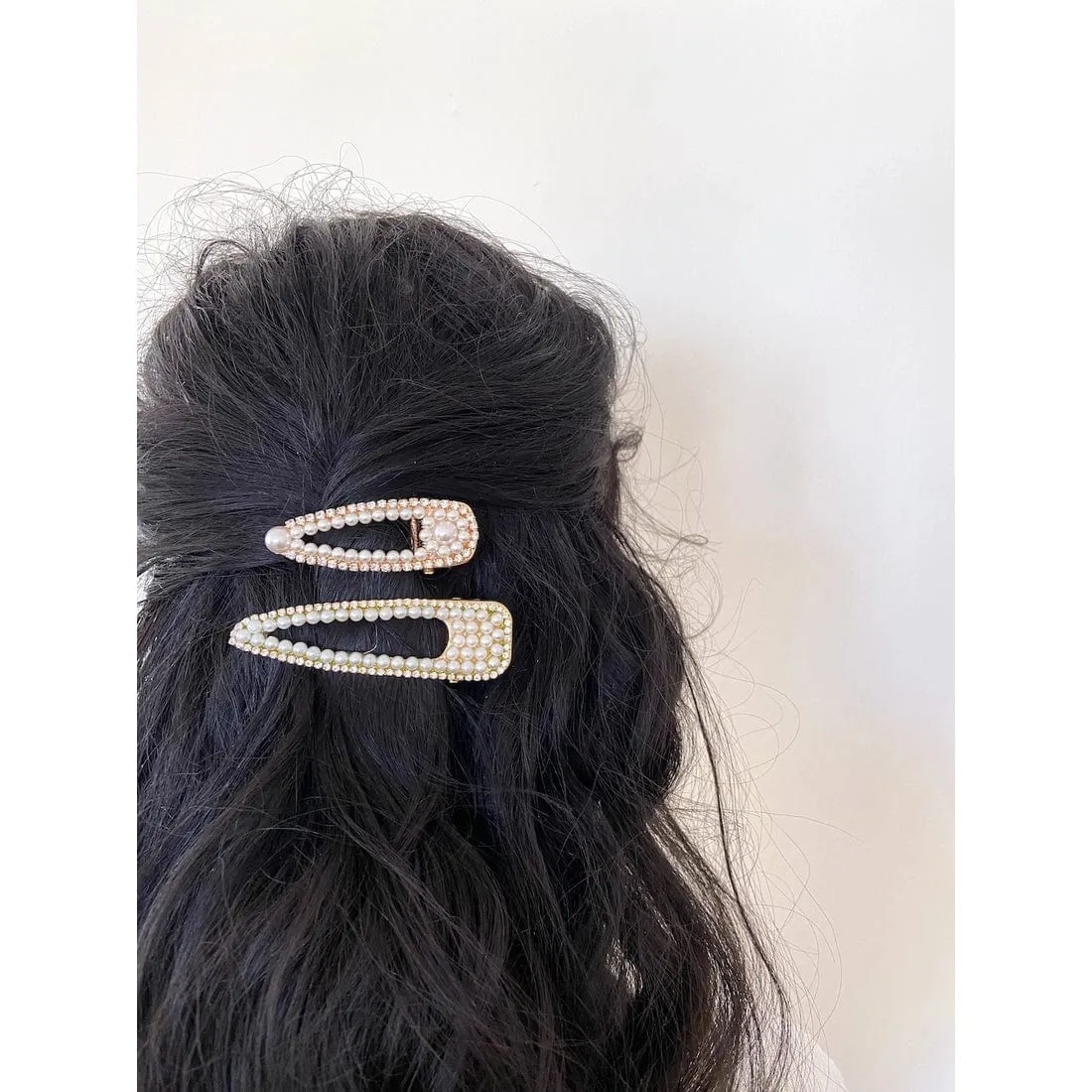 Pearl Hair Clip Duo Set