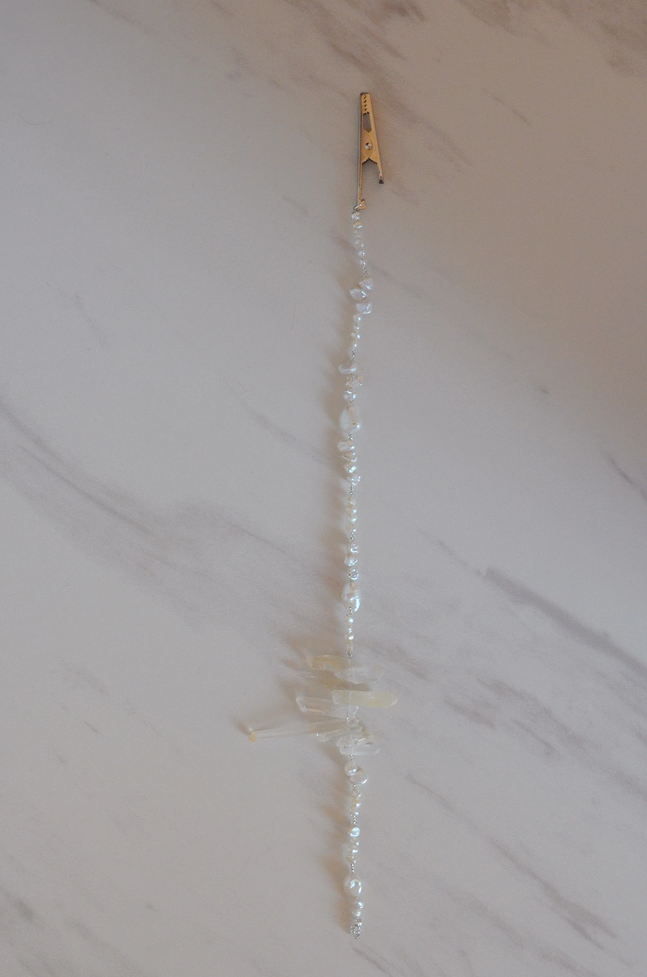 Pearly-Quartz Hair Charm