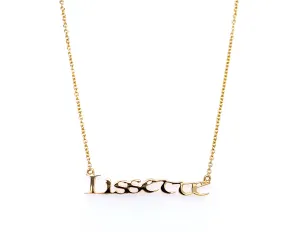 Personalized Gothic Gold Name Necklace