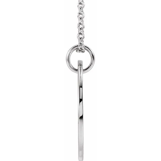Pierced Heart Bail Engravable Disc Pendant or Necklace