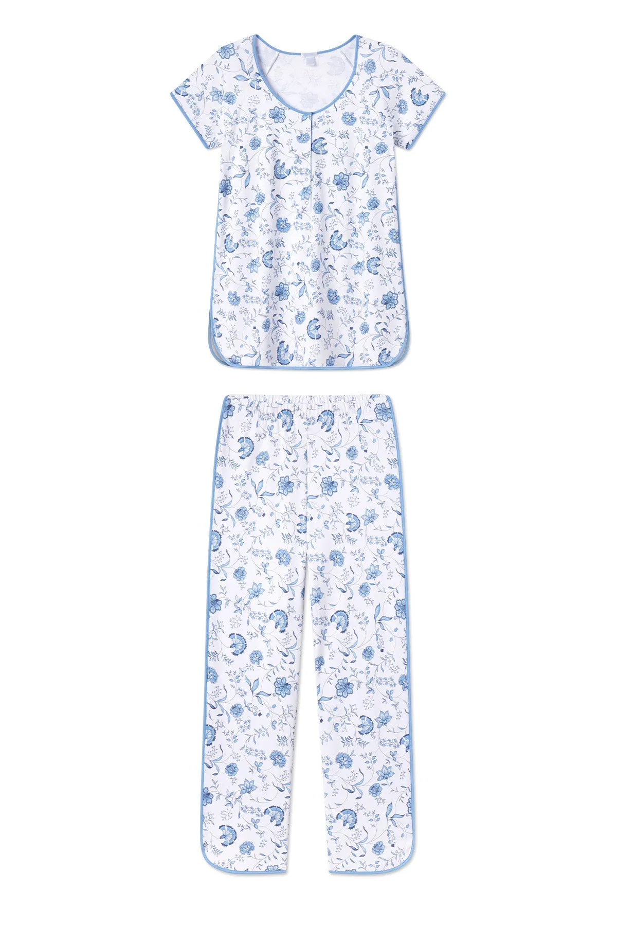 Pima Maternity Short-Long Set in Bellflower Vines