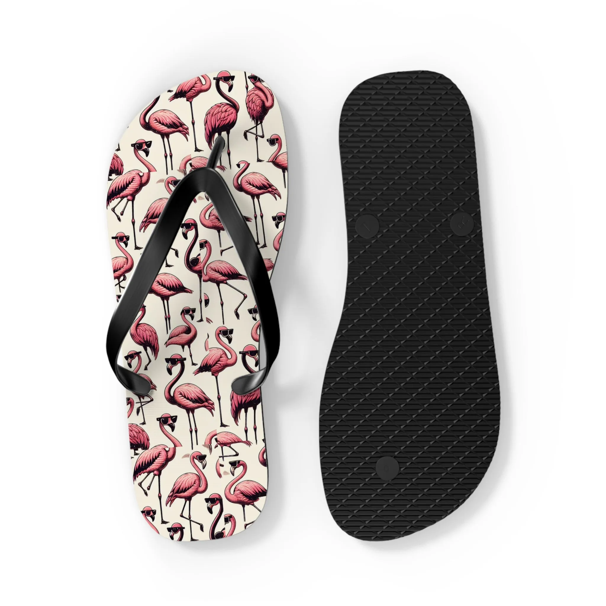 Pink Flamingo Flip Flops