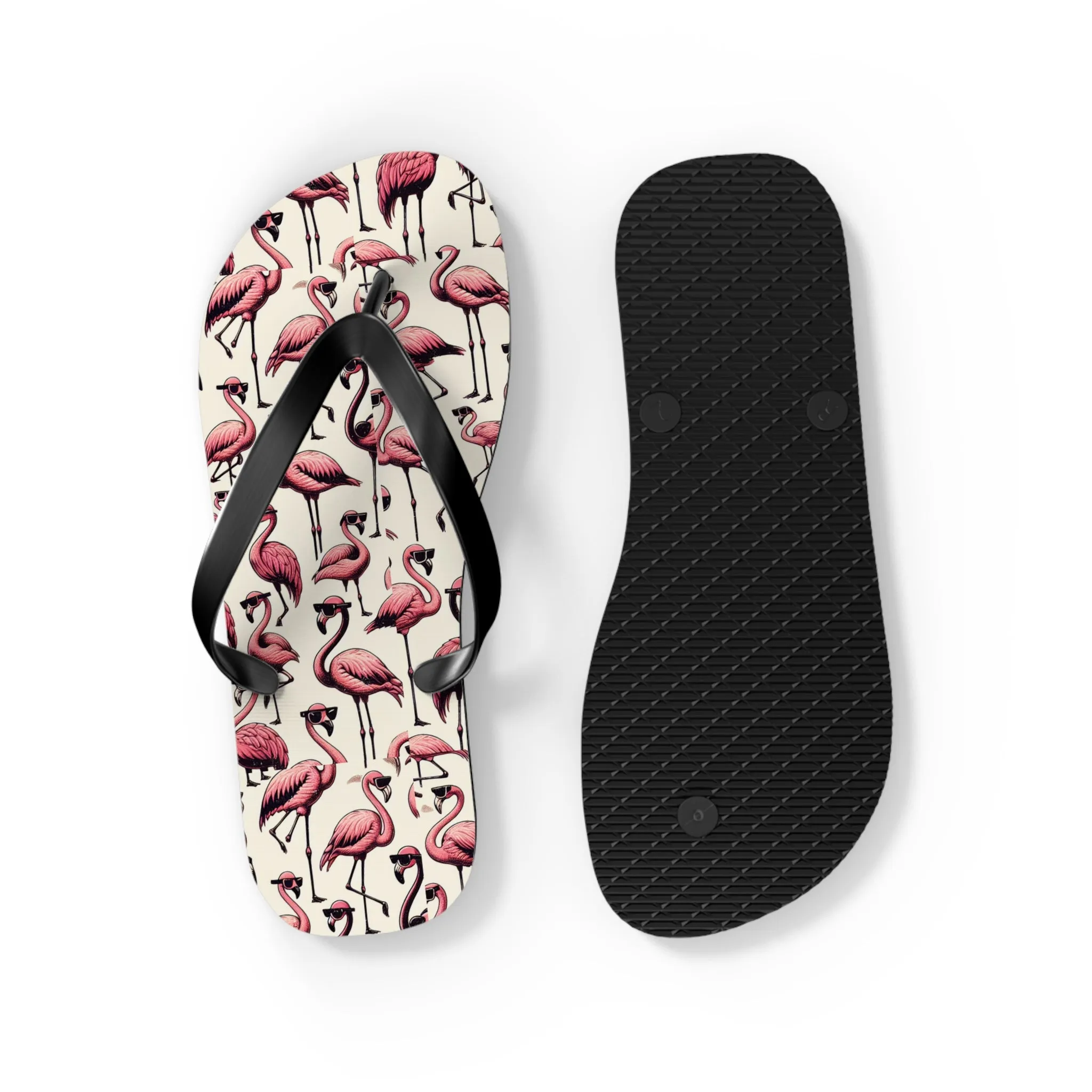 Pink Flamingo Flip Flops