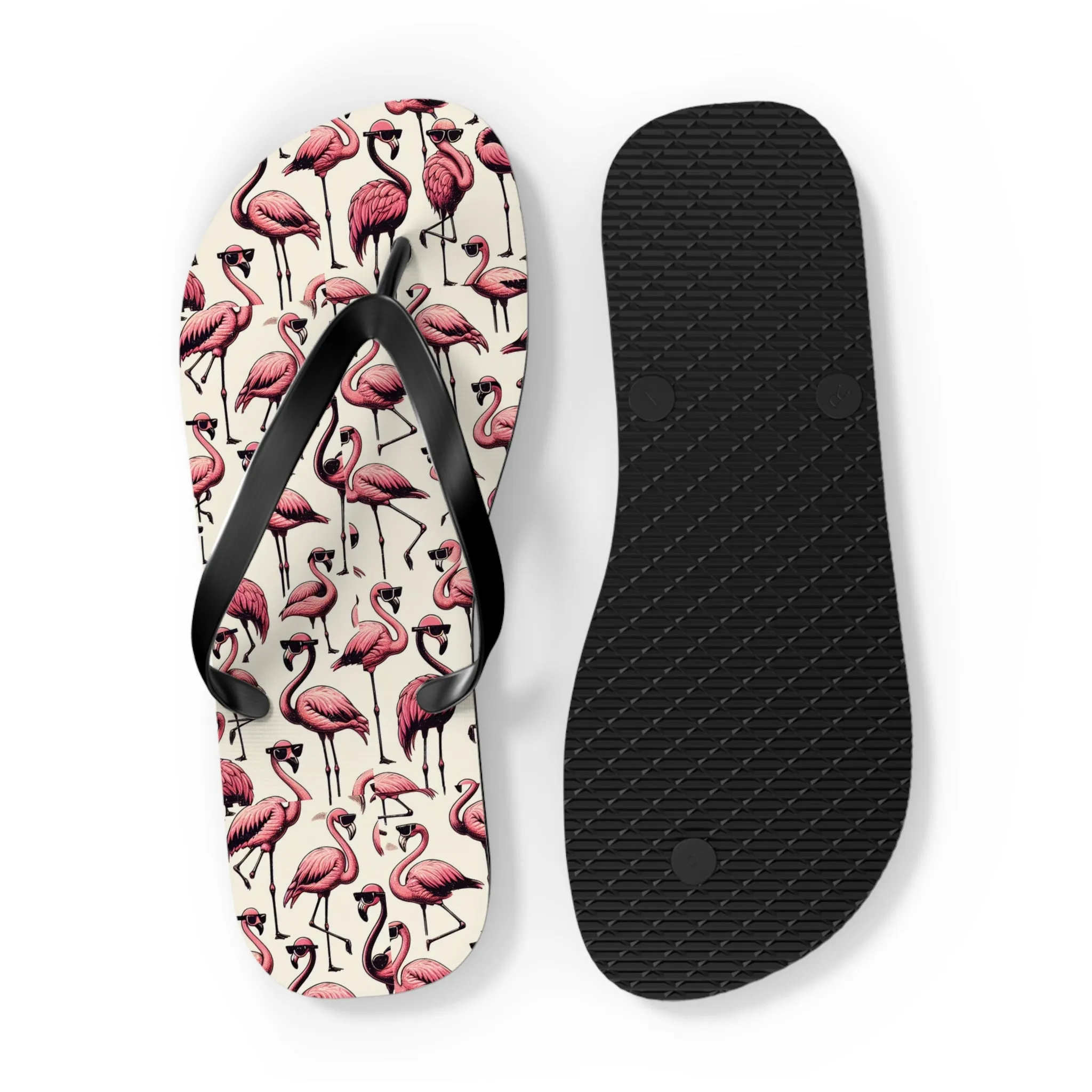 Pink Flamingo Flip Flops