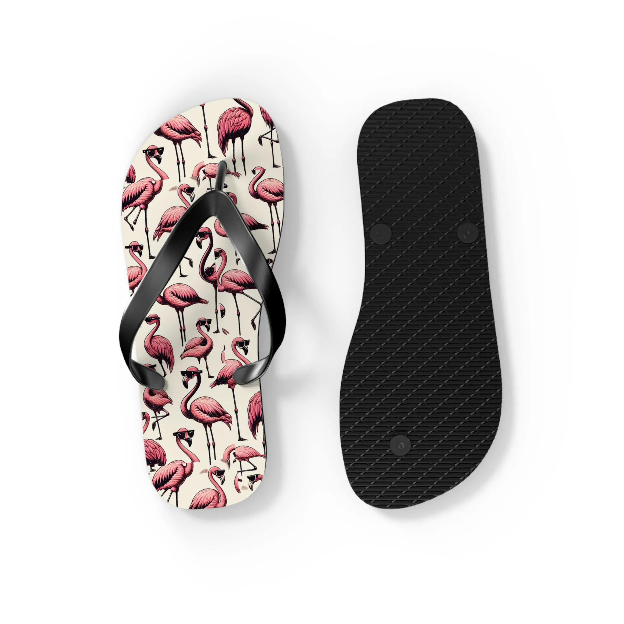 Pink Flamingo Flip Flops