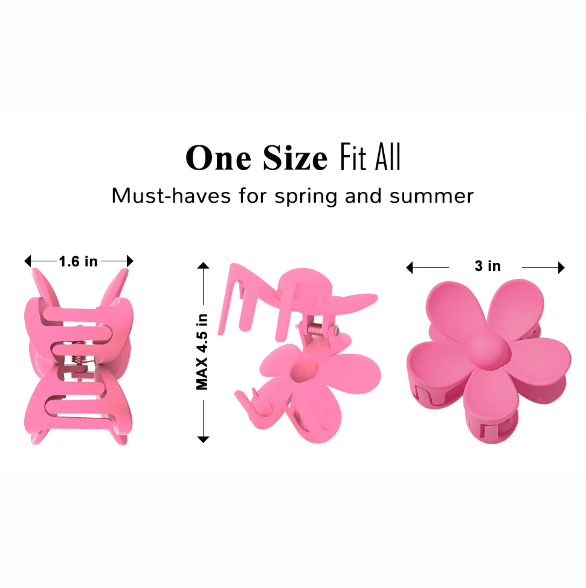 Pink Flower - Hair Claw