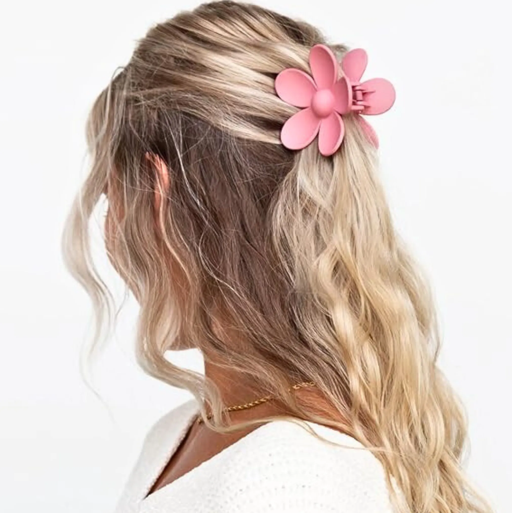 Pink Flower - Hair Claw