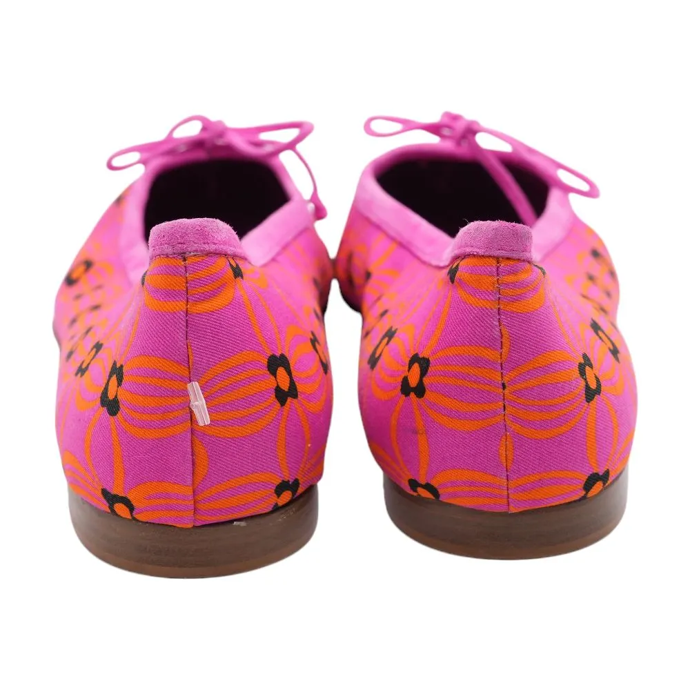 Pink Patterned Ballet Flats