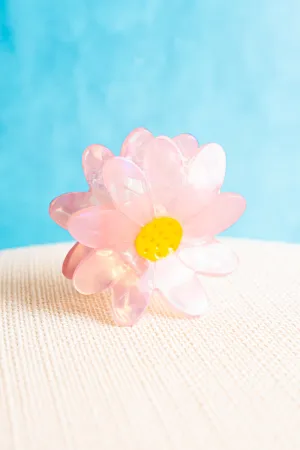 Pink Shasta Daisy Hair Claw