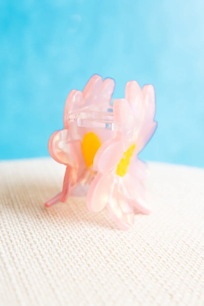 Pink Shasta Daisy Hair Claw
