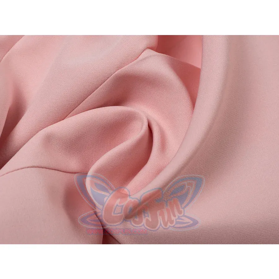 Pink Witch Cosplay Costume Sweet V-Neck Pleated Mini Skirt FY0123