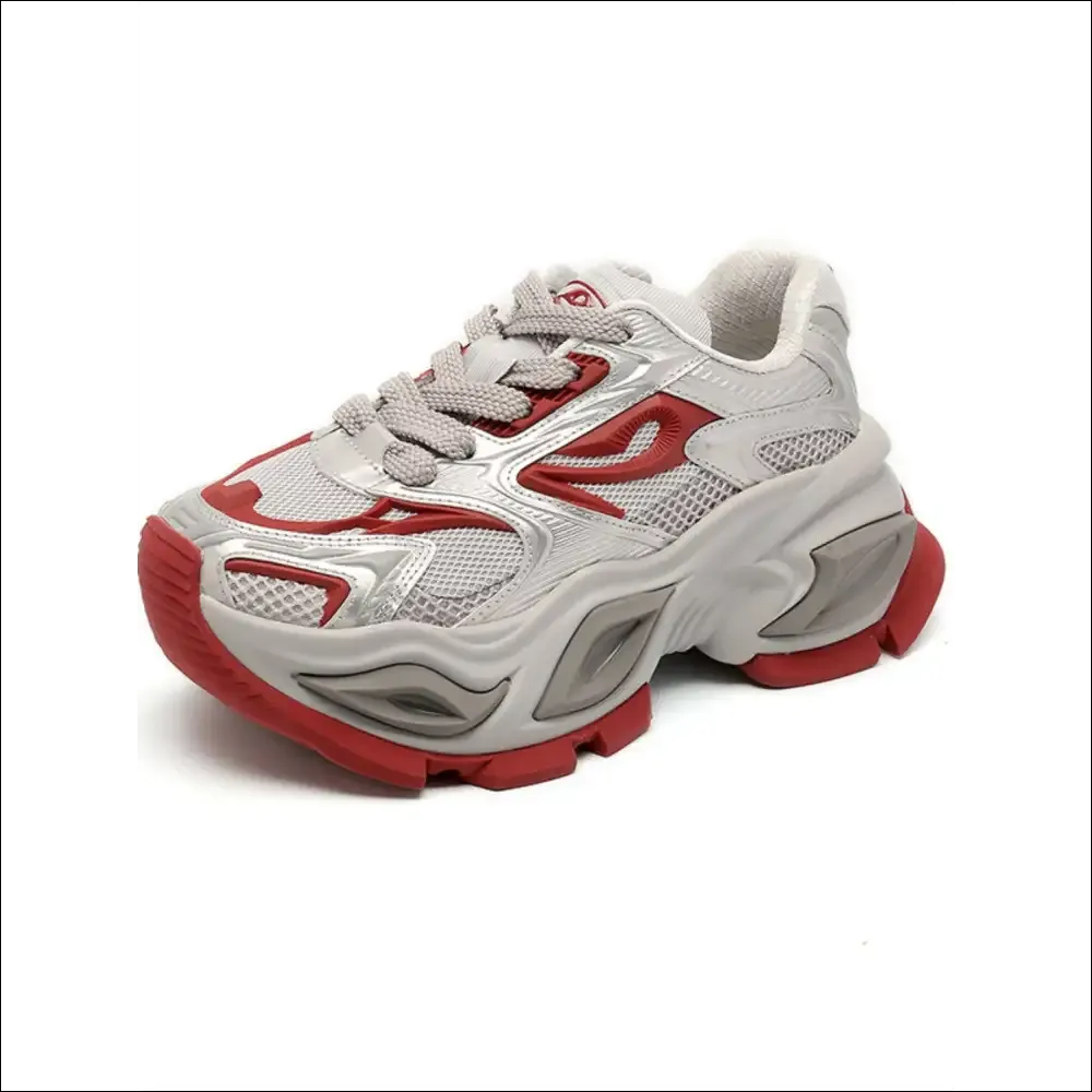 Playful Contrast Chunky Platform Athletic Shoes