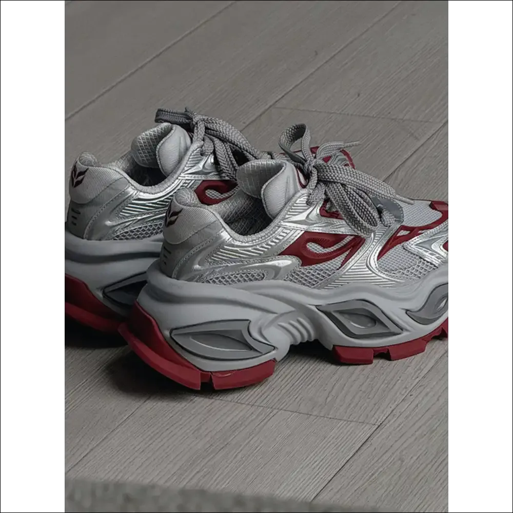 Playful Contrast Chunky Platform Athletic Shoes