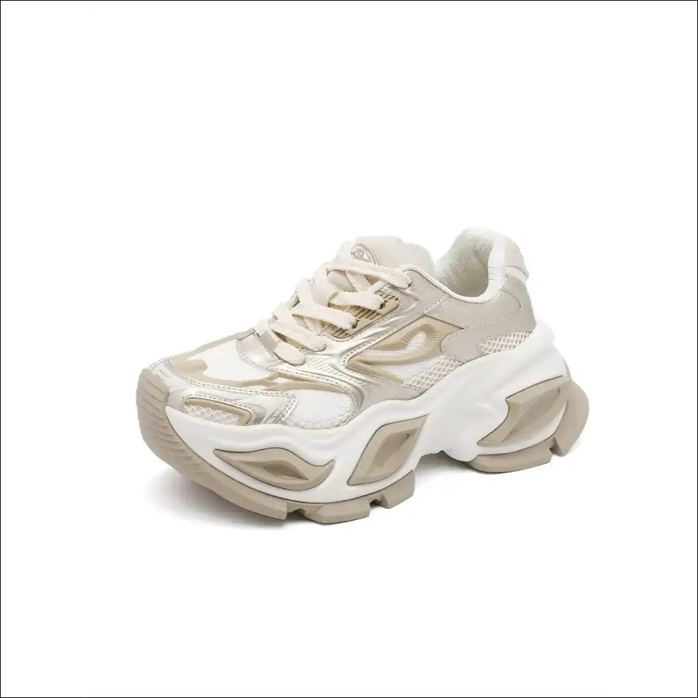 Playful Contrast Chunky Platform Athletic Shoes