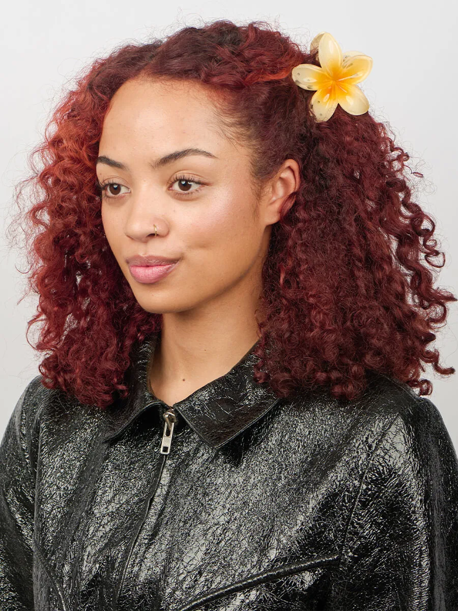 Plumeria Hawaii Big Hairgrip - Light Yellow