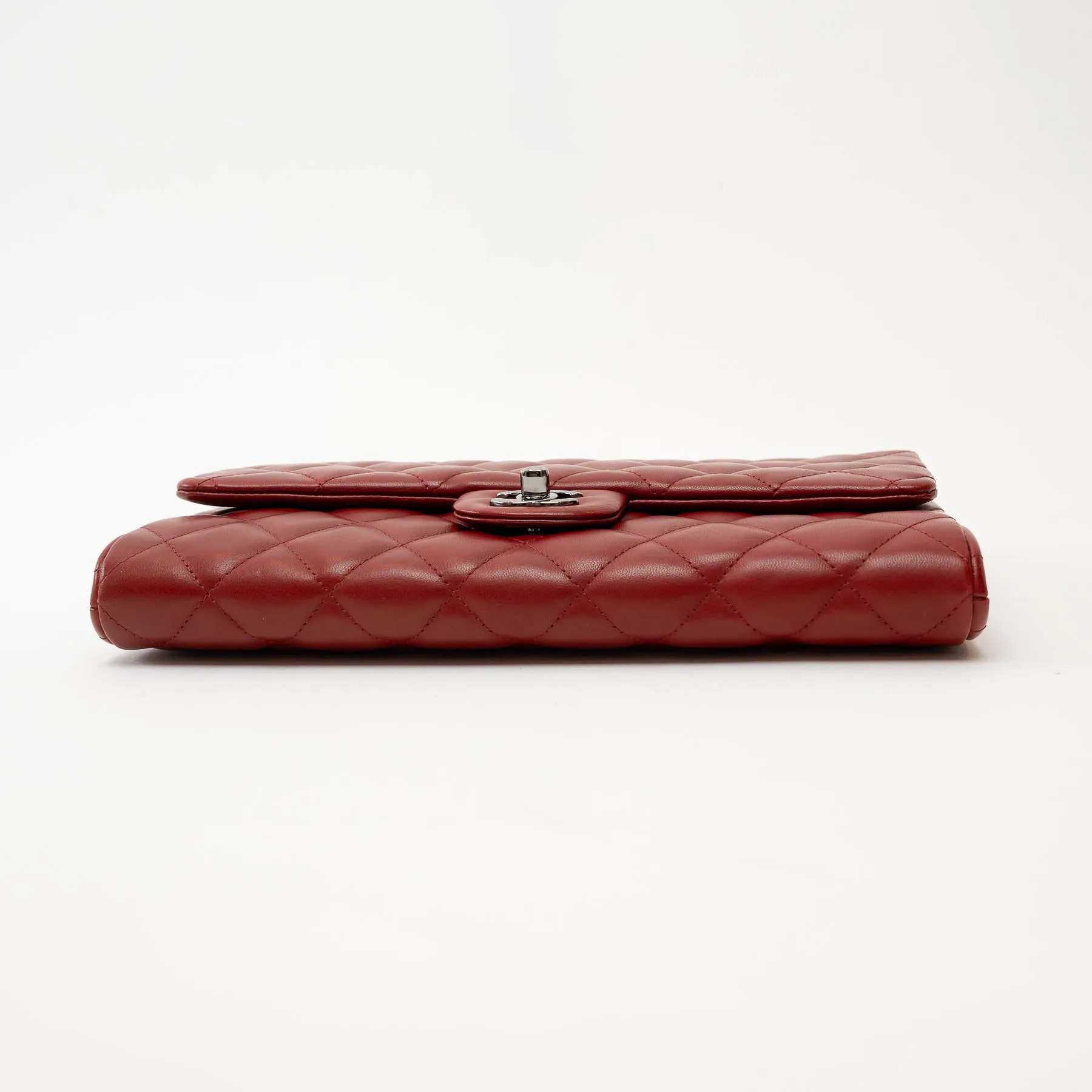 Pre-Loved Chanel™ Red Pebbled Leather Handbag