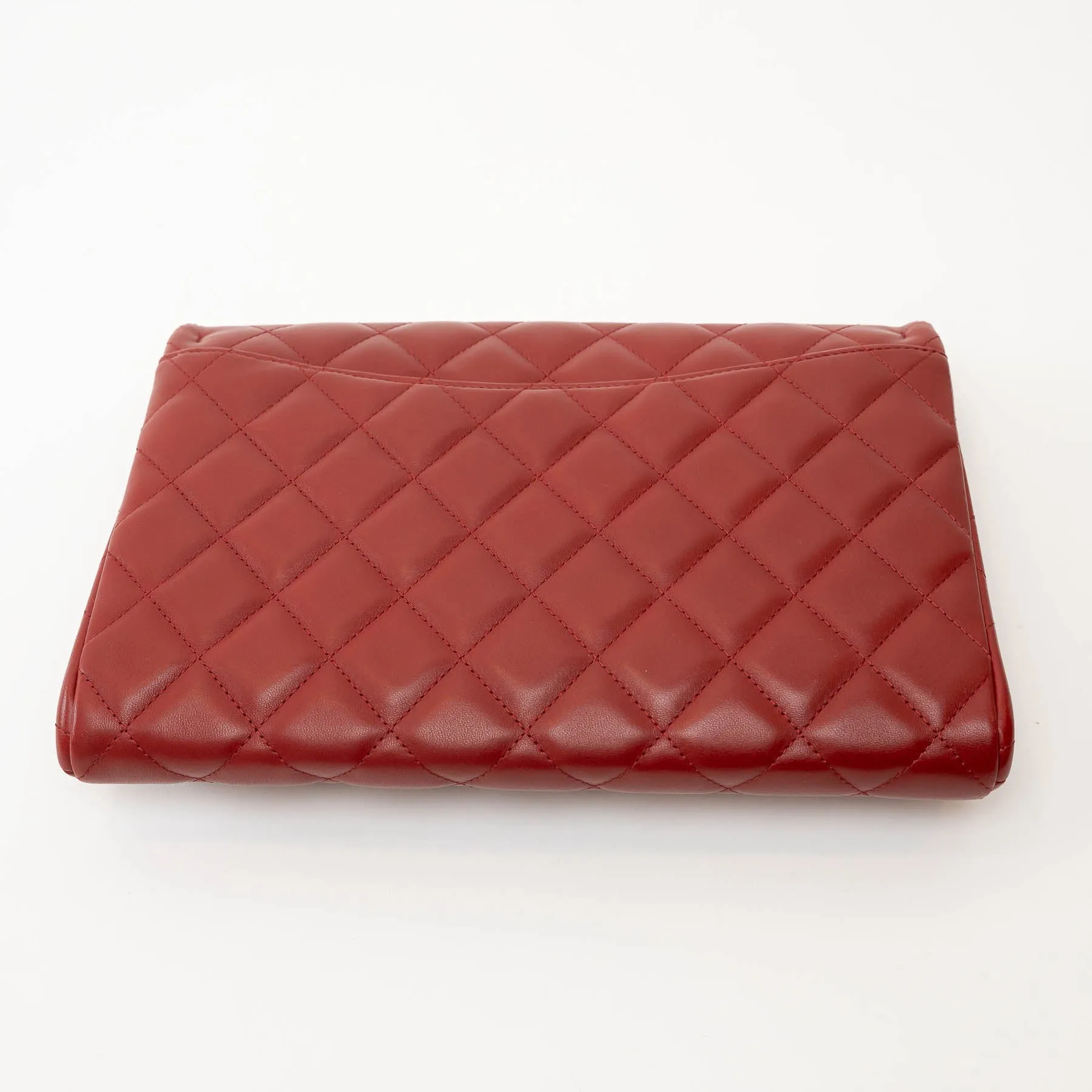 Pre-Loved Chanel™ Red Pebbled Leather Handbag