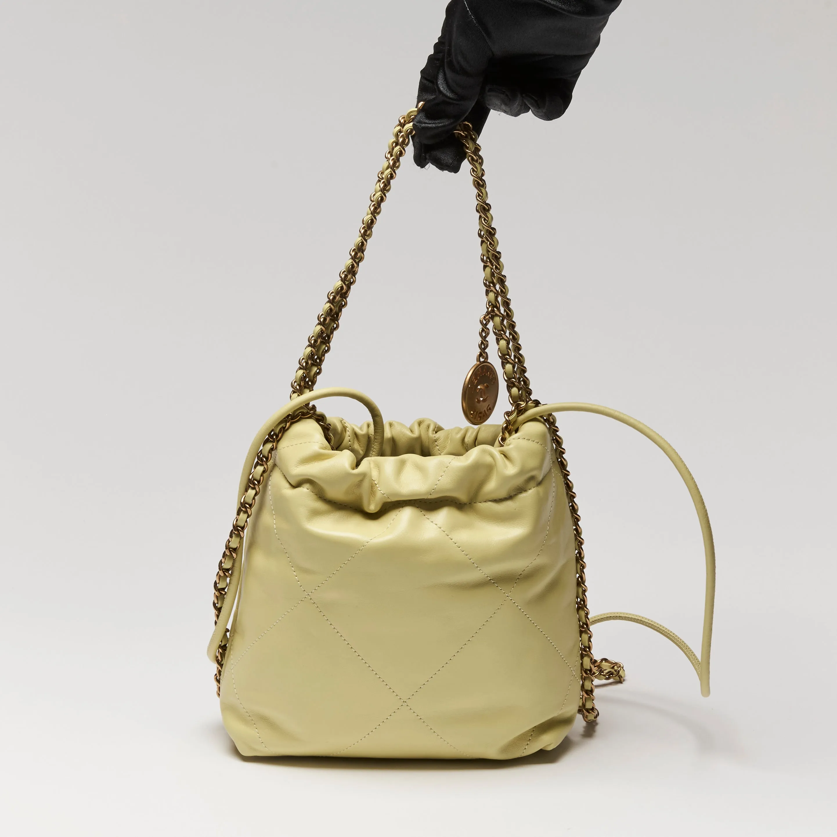 Pre-Loved Chanel™ Yellow Soft Leather Crossbody Bag