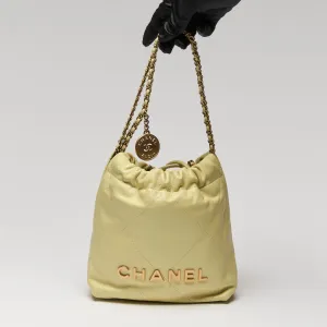 Pre-Loved Chanel™ Yellow Soft Leather Crossbody Bag