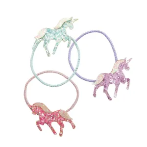 Pretty Pony Unicorn Ponytail Holders Set of 3