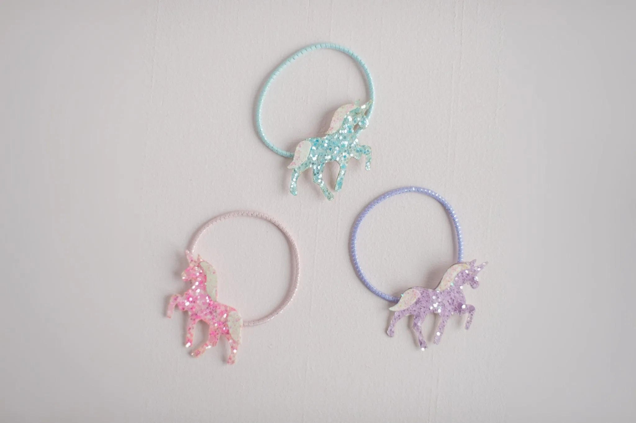 Pretty Pony Unicorn Ponytail Holders Set of 3