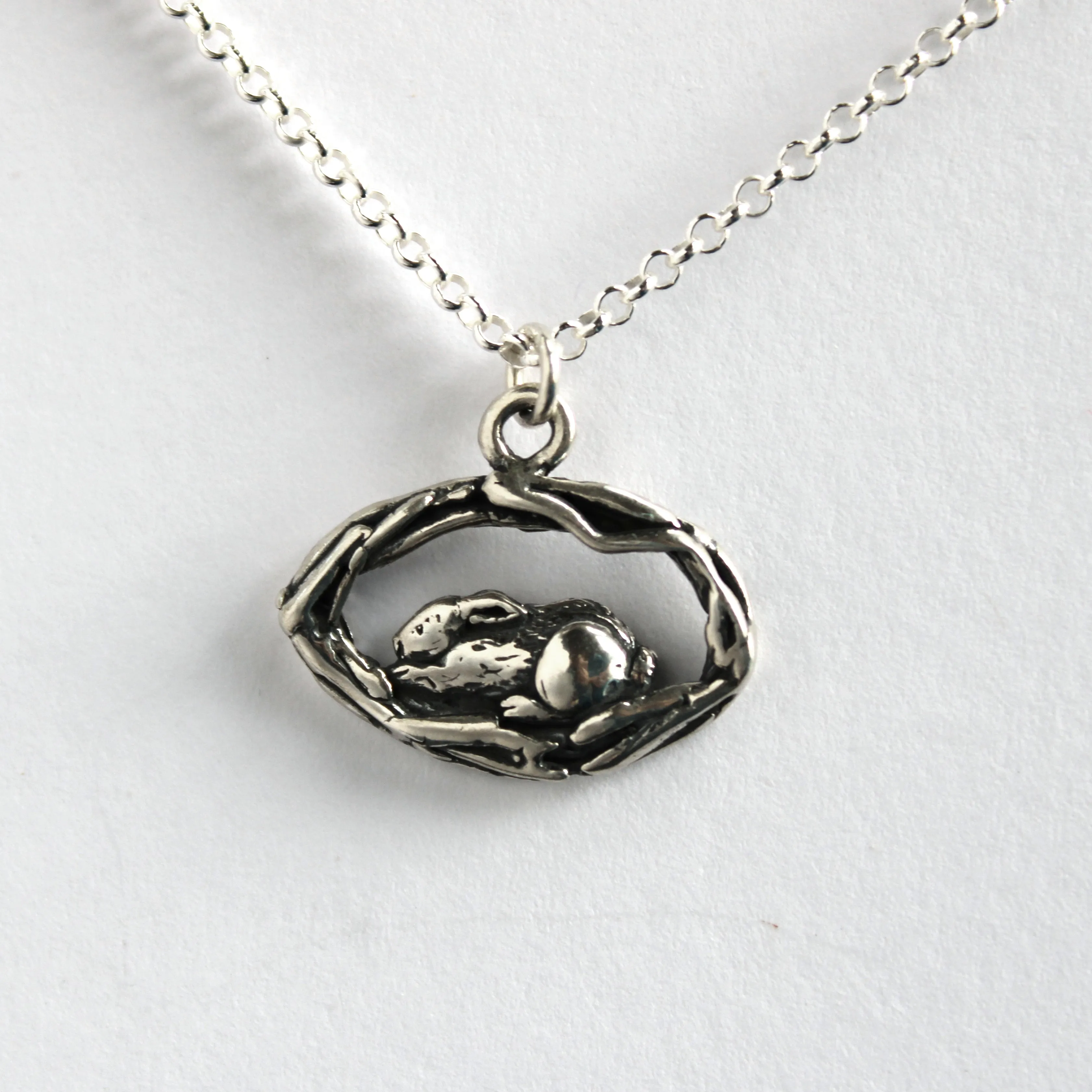 Rabbit Burrow Necklace in Sterling Silver