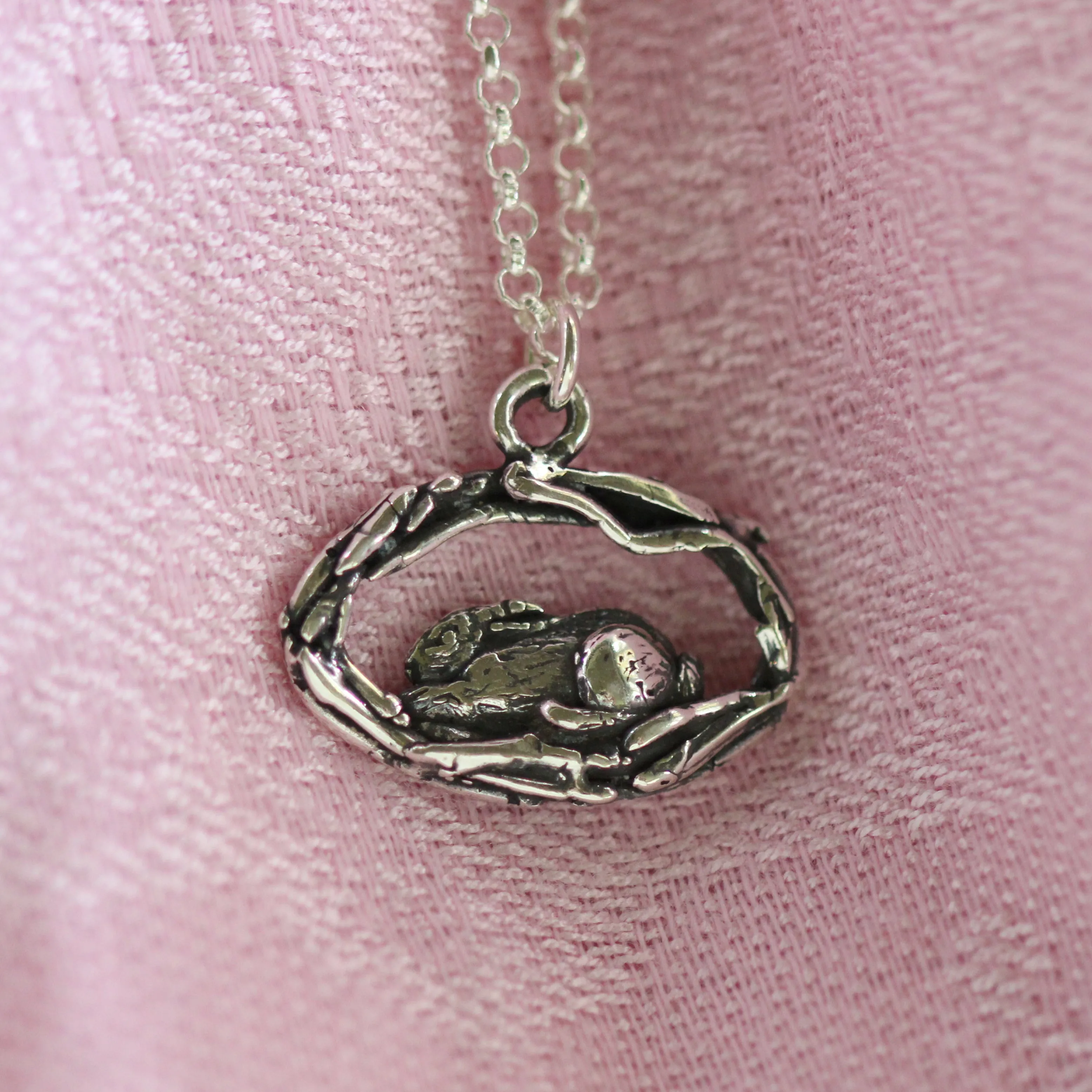 Rabbit Burrow Necklace in Sterling Silver