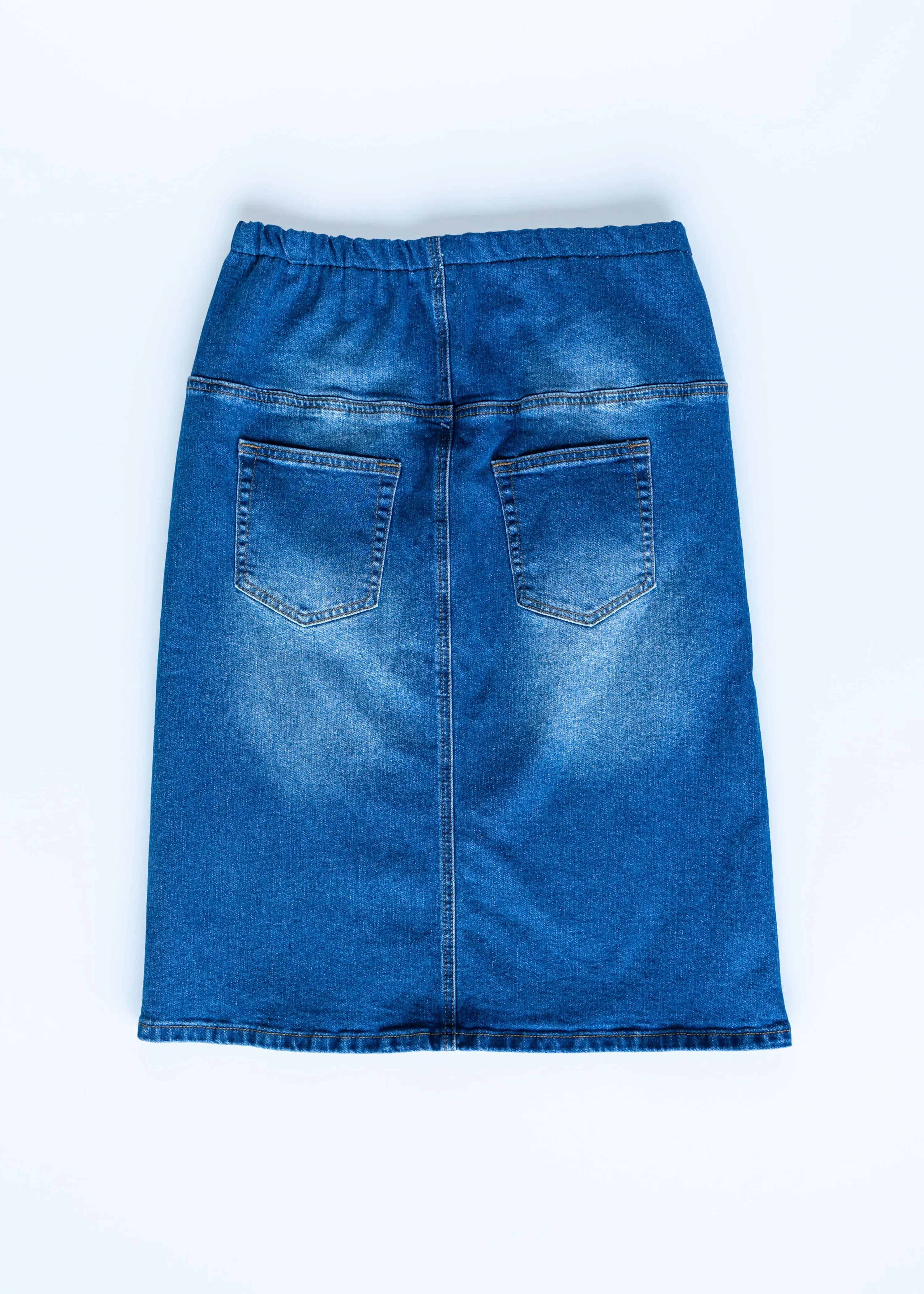 Remi Maternity Denim Midi Skirt - FINAL SALE