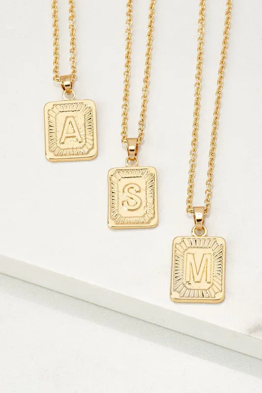 RESTOCK Gold Initial Necklaces
