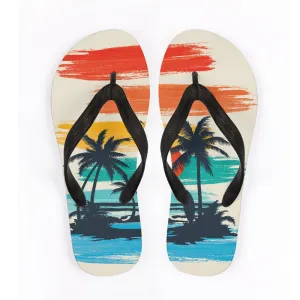 Retro Palm Beach Flip Flops