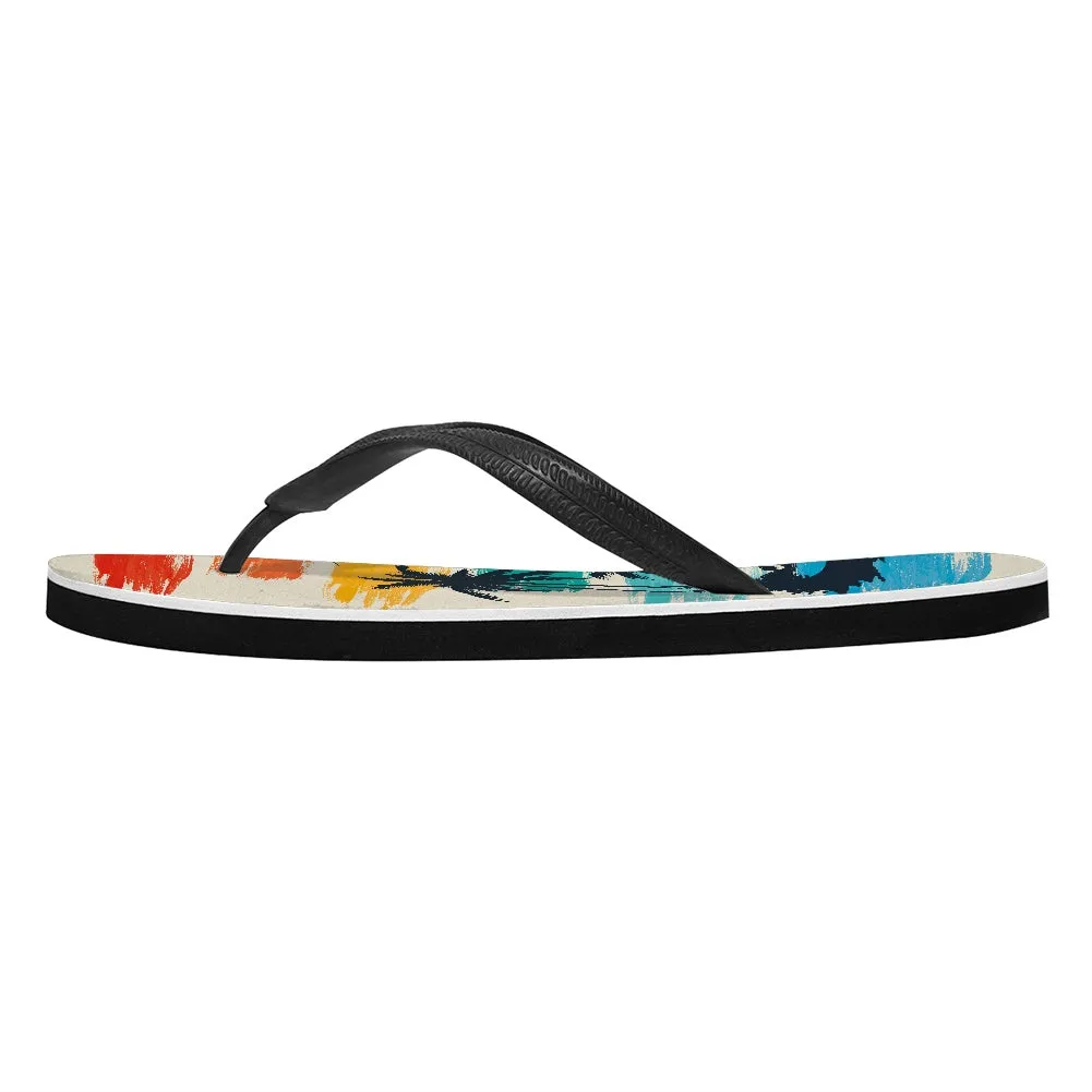 Retro Palm Beach Flip Flops