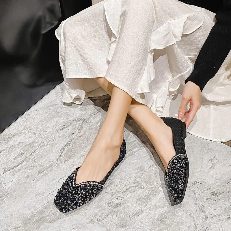 Rhinestone casual flats